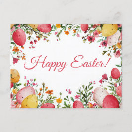 Postal Bunte Aquarell Oster Postkarte mit Ostereiern