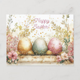 Postal Bunte Aquarell Oster Postkarte mit Ostereiern