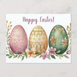 Postal Bunte Aquarell Oster Postkarte mit Ostereiern