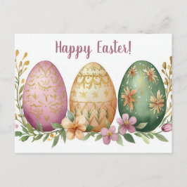 Postal Bunte Aquarell Oster Postkarte mit Ostereiern