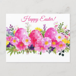 Postal Bunte Aquarell Oster Postkarte mit Ostereiern