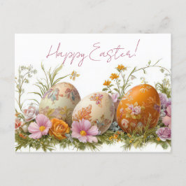 Postal Bunte Aquarell Oster Postkarte mit Ostereiern