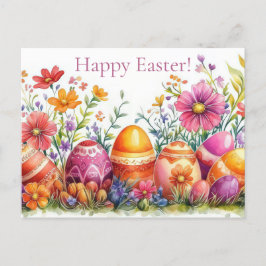 Postal Bunte Aquarell Oster Postkarte mit Ostereiern