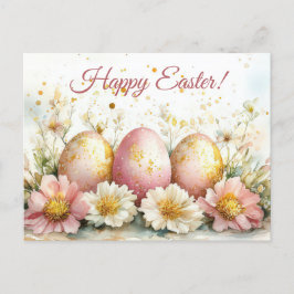 Postal Bunte Aquarell Oster Postkarte mit Ostereiern