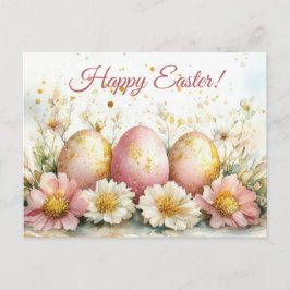 Postal Bunte Aquarell Oster Postkarte mit Ostereiern