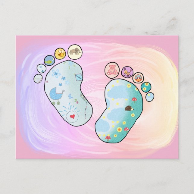 Postal Bunte Babyfüsse (Anverso)