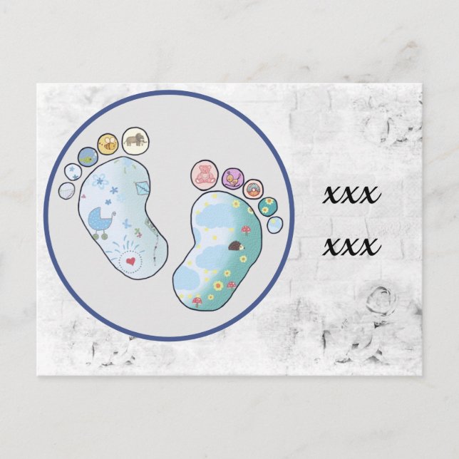 Postal bunte Babyfüsse (Anverso)