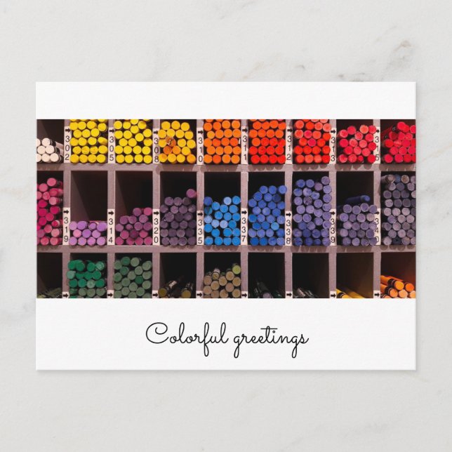 Postal bunte Künstlerfarben im Fach (Anverso)