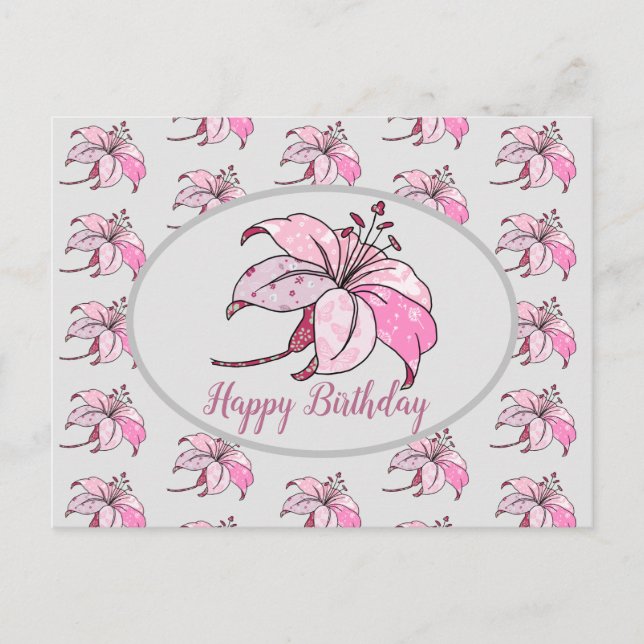 Postal bunte Lilie Postkarte (Anverso)