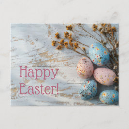 Postal Bunte Oster Postkarte mit Ostereiern