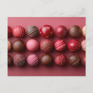 Postal Bunte Pralinen aus Schokolade Valentinstag