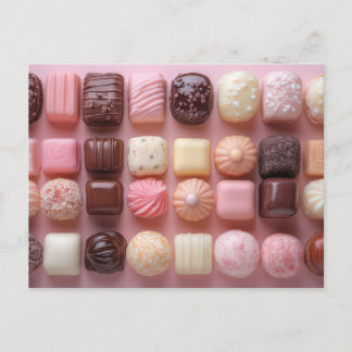 Postal Bunte Pralinen aus Schokolade Valentinstag