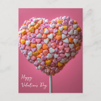 Postal Bunter Herz Cake Pop Valentinstag