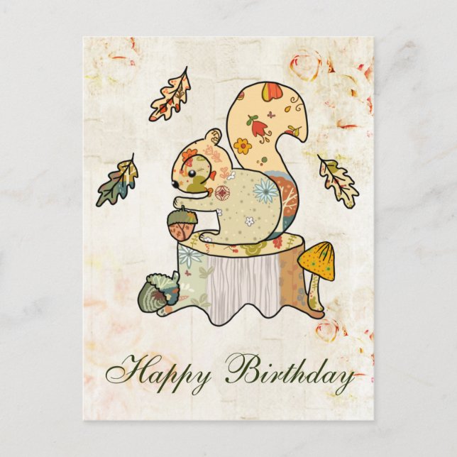 Postal Buntes Eichhörnchen (Anverso)