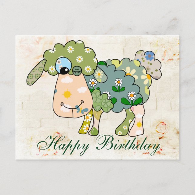 Postal Buntes Schaf (Anverso)