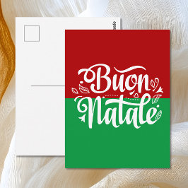 Postal Buon Natale minimalista Feliz Navidad italiana