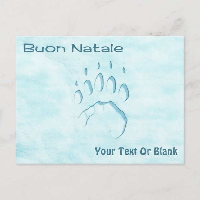 Postal Buon Natale - Papel polar para el oso (Anverso)