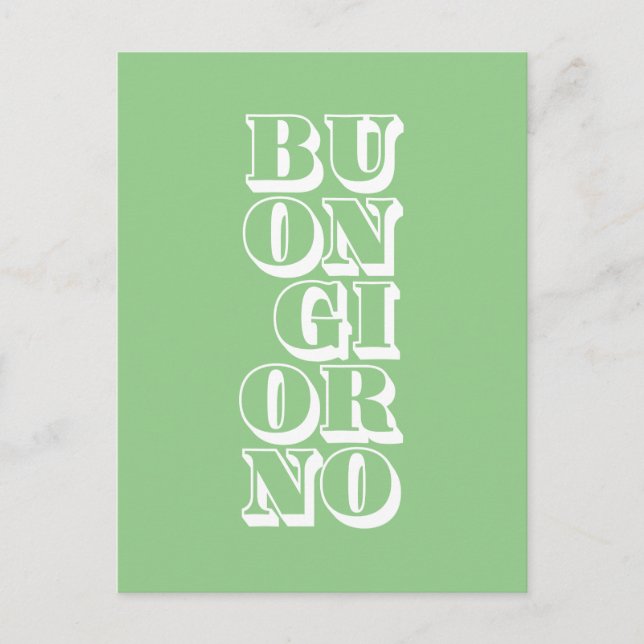 Postal buongiorno, texto italiano (Anverso)