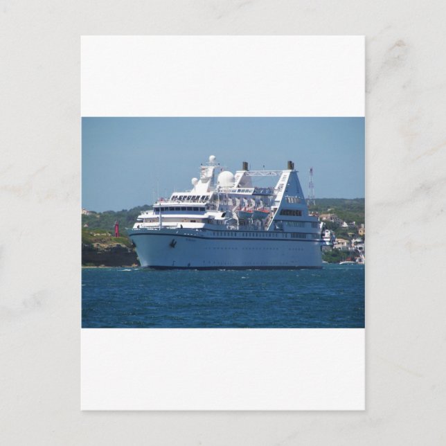 Postal Buque de crucero sale de Mahon (Anverso)