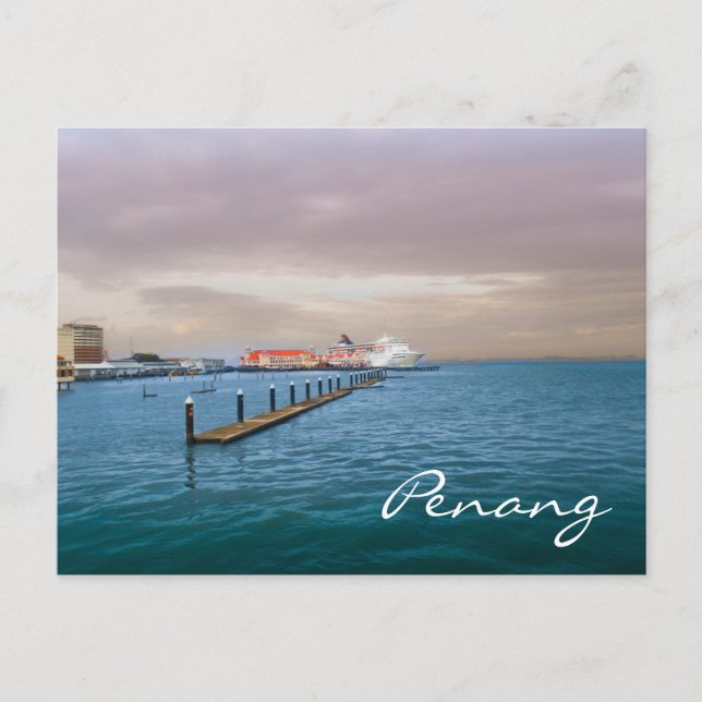 Postal Buque De Cruceros En El Pier (Anverso)