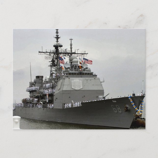 Postal Buque de guerra     IIUS en Anzio (Anverso)