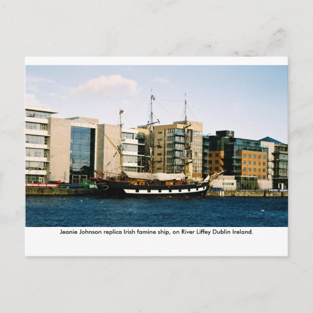 Postal Buque de hambruna Jeanie Johnson, Dublín Irlanda (Anverso)