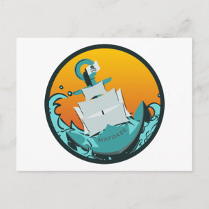 Postal buque de hundimiento de maydaze