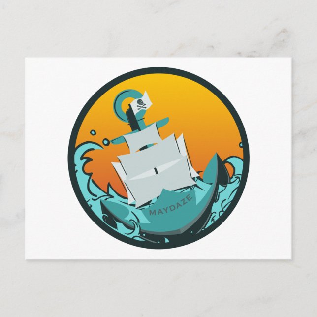 Postal buque de hundimiento de maydaze (Anverso)
