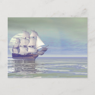 Postal Buque mercante antiguo - rendimento 3D