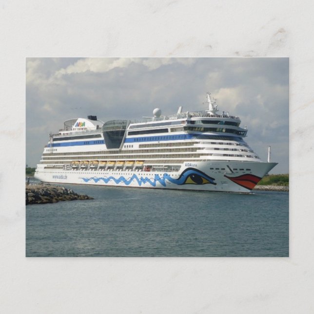 Postal Buque sonriente en el canal (Anverso)