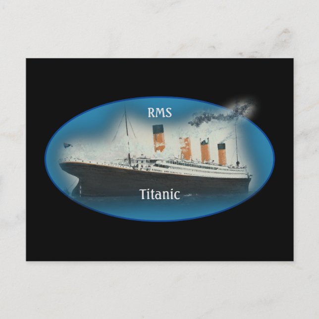 Postal Buque Titanic Black Maritime White Star (Anverso)