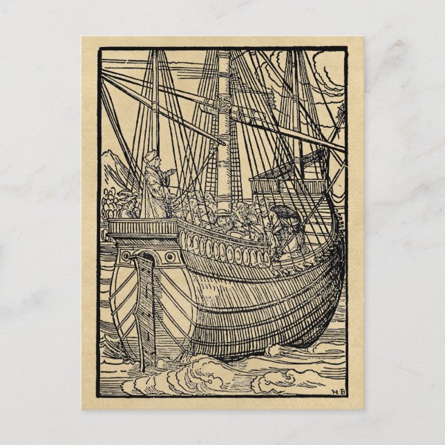 Postal Buque velero Galleon (Anverso)