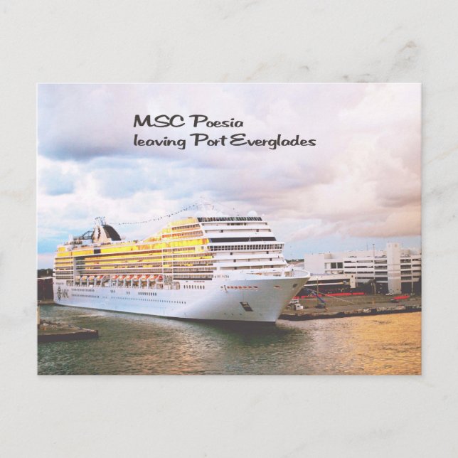 Postal Buques de crucero en puerto (Anverso)