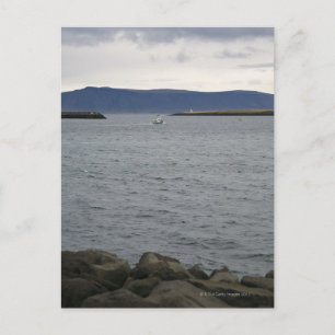Postal Buques de pesca que salen del puerto, Reykjavik (I