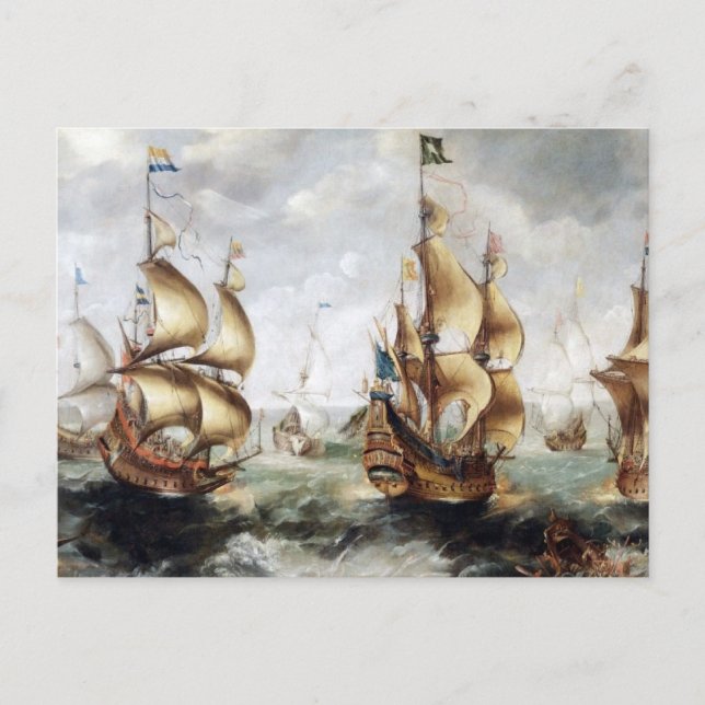 Postal Buques en el mar 1632 (Anverso)