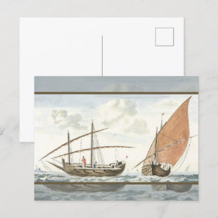 Postal Buques en el mar de Estambul, por Johan Teyler