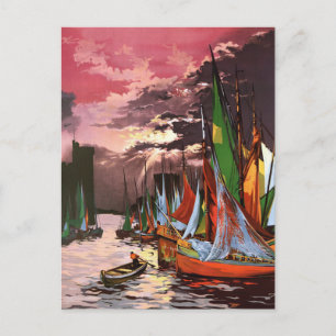 Postal Buques en el Puerto de La Rochelle Arte