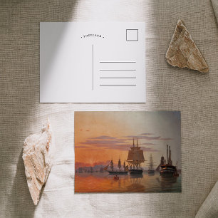 Postal Buques en el río Tajo   Carl Dahl