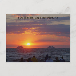 Postal Buques que pasan el atardecer otoño en el Cabo de