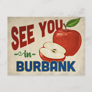 Postal Burbank California Apple - Viajes de época