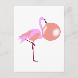 Postal Burbble Gum Flamingo