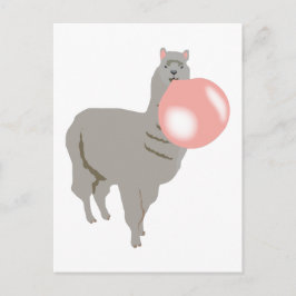 Postal Burbble Gum Llama a burbuja