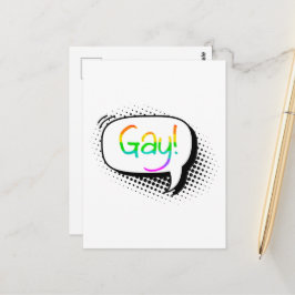 Postal Burbuja de habla gay