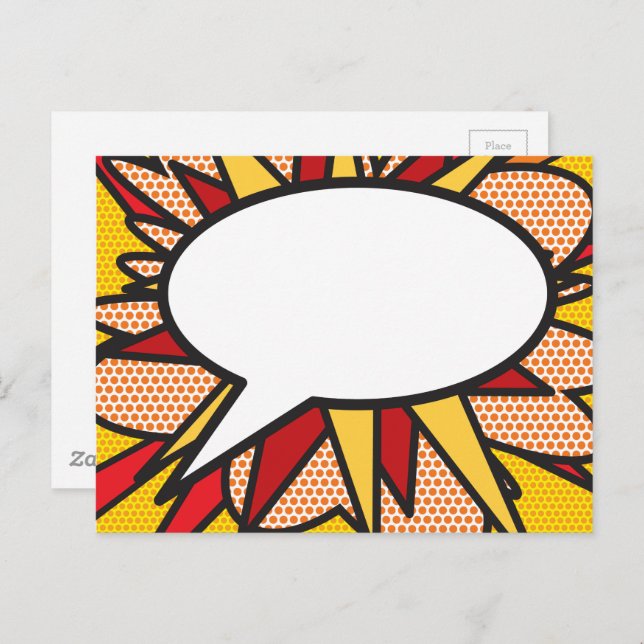 Postal Burbuja de Mensaje Divertida Retro Funnies Comic L (Anverso / Reverso)