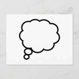 Postal Burbuja pensativa