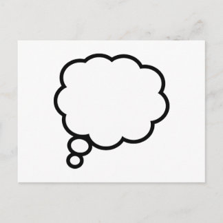 Postal Burbuja pensativa