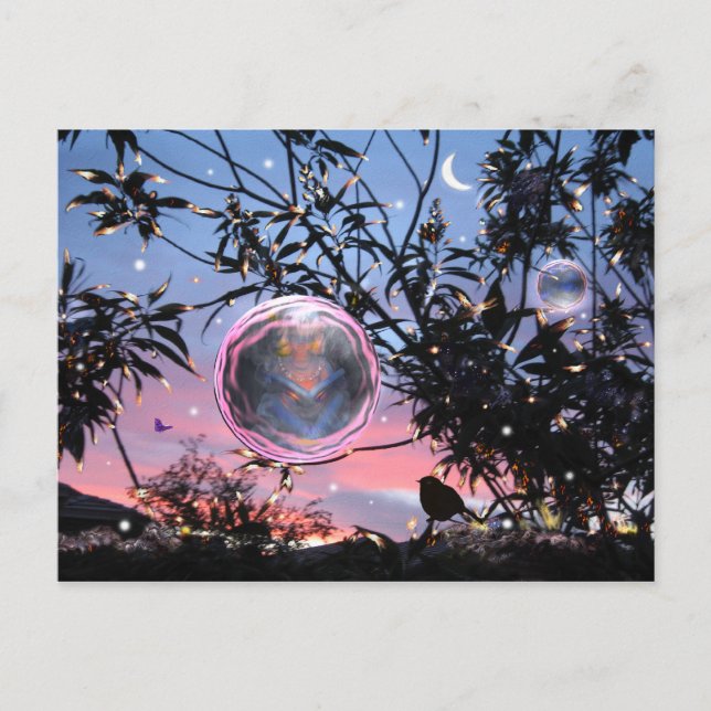 Postal ¡Burbujas de hadas de la víspera de verano! (Anverso)