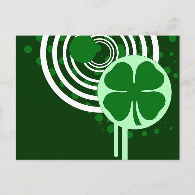 Postal burbujas de shamrock de alta fidelidad (Anverso)