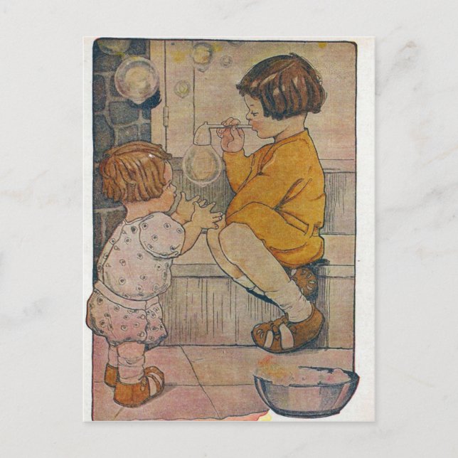 Postal Burbujas de Vintage (Anverso)