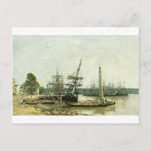Postal Burdeos por Eugene Boudin
